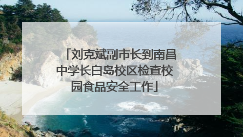 刘克斌副市长到南昌中学长白岛校区检查校园食品安全工作