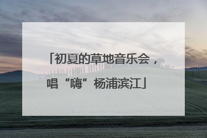 初夏的草地音乐会,唱“嗨”杨浦滨江