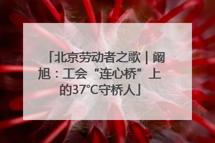 北京劳动者之歌｜阚旭：工会“连心桥”上的37℃守桥人