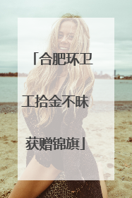 合肥环卫工拾金不昧获赠锦旗