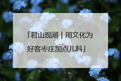 君山观潮｜用文化为好客枣庄加点儿料