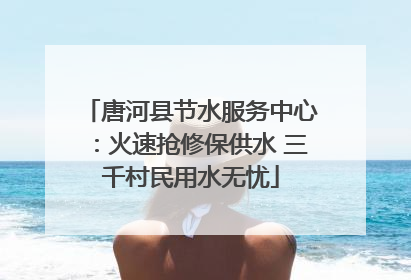 唐河县节水服务中心：火速抢修保供水 三千村民用水无忧