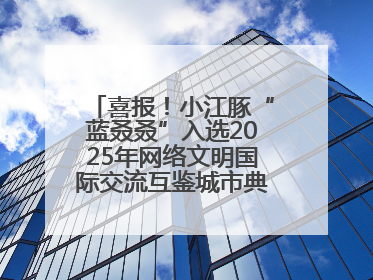 喜报！小江豚“蓝叒叒”入选2025年网络文明国际交流互鉴城市典型案例