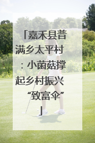 嘉禾县普满乡太平村：小菌菇撑起乡村振兴“致富伞”