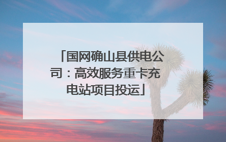 国网确山县供电公司：高效服务重卡充电站项目投运