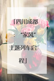 四川成都：“家风”主题列车启程