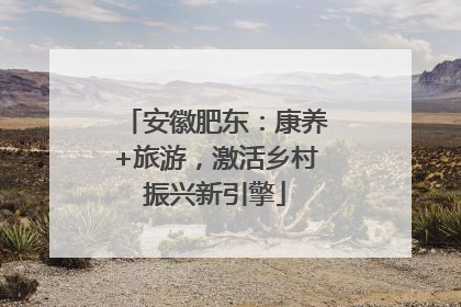 安徽肥东：康养+旅游，激活乡村振兴新引擎