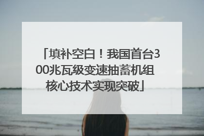 填补空白！我国首台300兆瓦级变速抽蓄机组核心技术实现突破