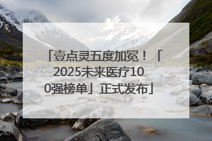 壹点灵五度加冕！「2025未来医疗100强榜单」正式发布