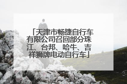 天津市畅捷自行车有限公司召回部分珠江、台邦、哈牛、吉祥狮牌电动自行车