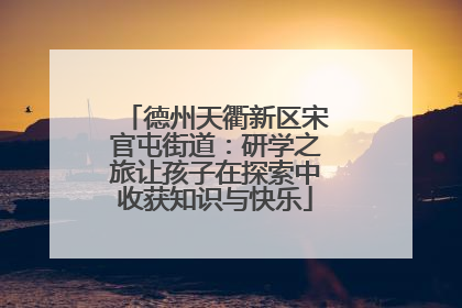 德州天衢新区宋官屯街道：研学之旅让孩子在探索中收获知识与快乐