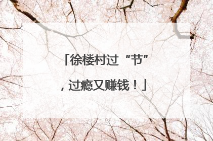 徐楼村过“节”，过瘾又赚钱！