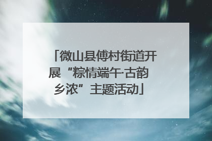 微山县傅村街道开展“粽情端午·古韵乡浓”主题活动