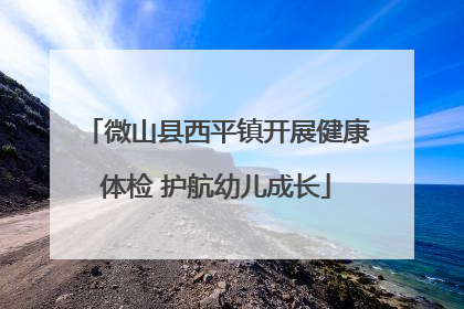 微山县西平镇开展健康体检 护航幼儿成长