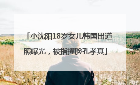 小沈阳18岁女儿韩国出道照曝光，被指撞脸孔孝真