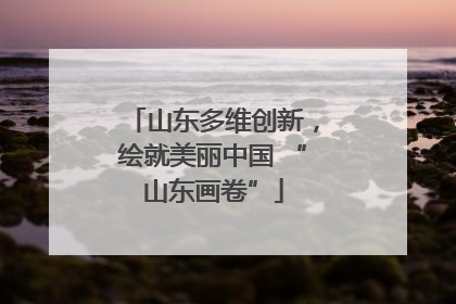 山东多维创新，绘就美丽中国 “山东画卷”
