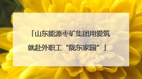 山东能源枣矿集团用爱筑就赴外职工“陇东家园”