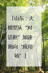 山东：大模型从“对话框”加速跑向“应用场”