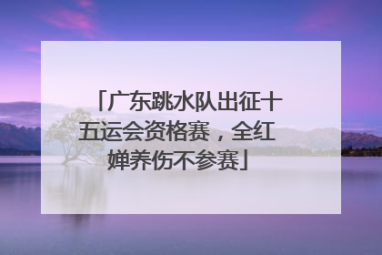 广东跳水队出征十五运会资格赛，全红婵养伤不参赛