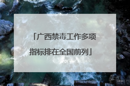 广西禁毒工作多项指标排在全国前列
