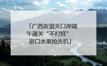广西友谊关口岸端午通关“不打烊” 进口水果抢先机