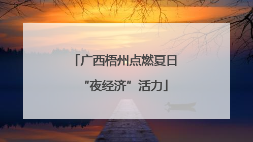 广西梧州点燃夏日“夜经济”活力