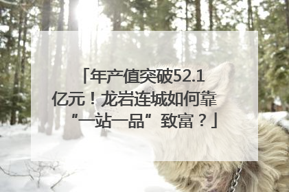 年产值突破52.1亿元！龙岩连城如何靠“一站一品”致富？
