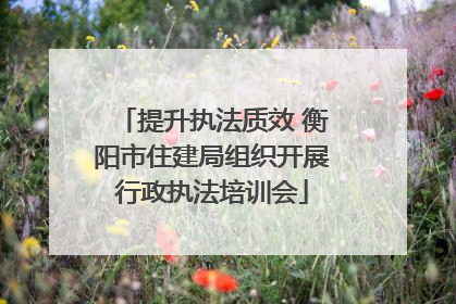 提升执法质效 衡阳市住建局组织开展行政执法培训会