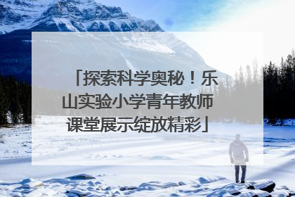 探索科学奥秘！乐山实验小学青年教师课堂展示绽放精彩