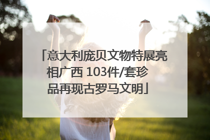 意大利庞贝文物特展亮相广西 103件/套珍品再现古罗马文明