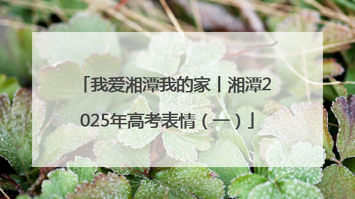 我爱湘潭我的家丨湘潭2025年高考表情（一）