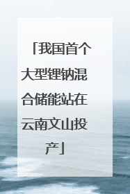 我国首个大型锂钠混合储能站在云南文山投产
