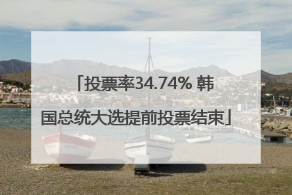 投票率34.74% 韩国总统大选提前投票结束