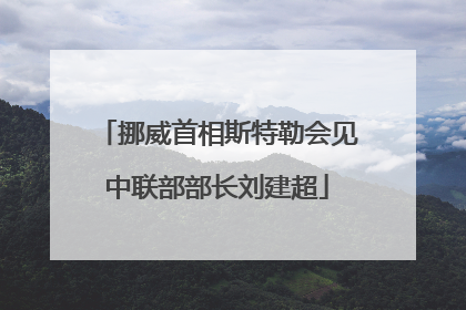 挪威首相斯特勒会见中联部部长刘建超