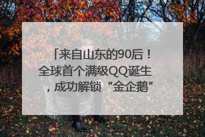 来自山东的90后！全球首个满级QQ诞生，成功解锁“金企鹅”，是继承父亲账号