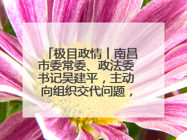 极目政情丨南昌市委常委、政法委书记吴建平，主动向组织交代问题，半个月前还在出席会议