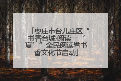 枣庄市台儿庄区“书香台城·阅读一‘夏’”全民阅读暨书香文化节启动