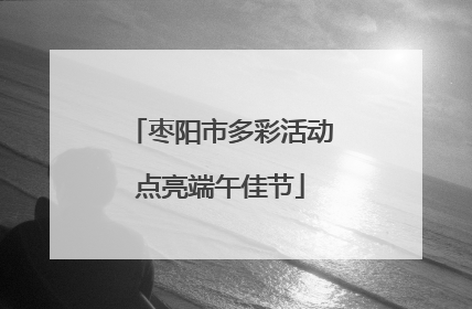 枣阳市多彩活动点亮端午佳节