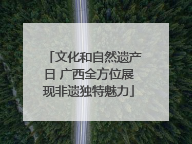 文化和自然遗产日 广西全方位展现非遗独特魅力