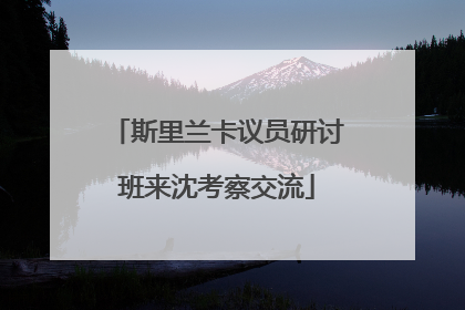 斯里兰卡议员研讨班来沈考察交流