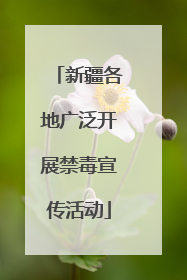 新疆各地广泛开展禁毒宣传活动