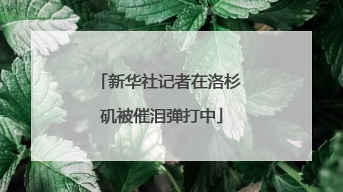 新华社记者在洛杉矶被催泪弹打中