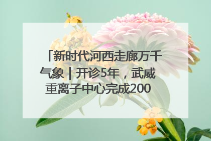 新时代河西走廊万千气象｜开诊5年，武威重离子中心完成2000余例患者治疗