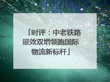 时评：中老铁路量效双增领跑国际物流新标杆