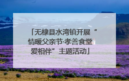 无棣县水湾镇开展“情暖父亲节·孝善食堂爱相伴”主题活动