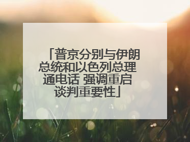 普京分别与伊朗总统和以色列总理通电话 强调重启谈判重要性