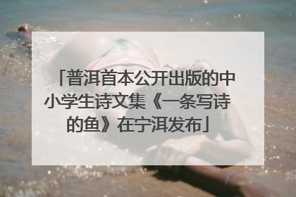 普洱首本公开出版的中小学生诗文集《一条写诗的鱼》在宁洱发布