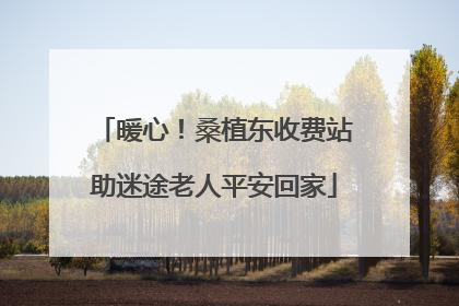 暖心！桑植东收费站助迷途老人平安回家