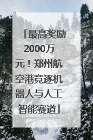 最高奖励2000万元！郑州航空港竞逐机器人与人工智能赛道