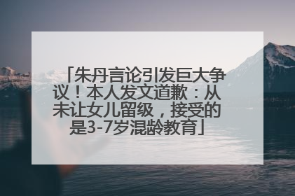朱丹言论引发巨大争议！本人发文道歉：从未让女儿留级，接受的是3-7岁混龄教育